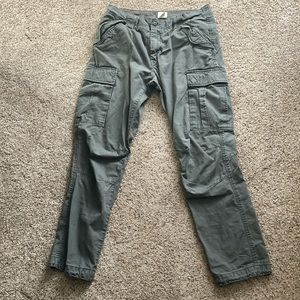 Mens 34 H&M Green Cargo Pants Cotton Rip Stop.